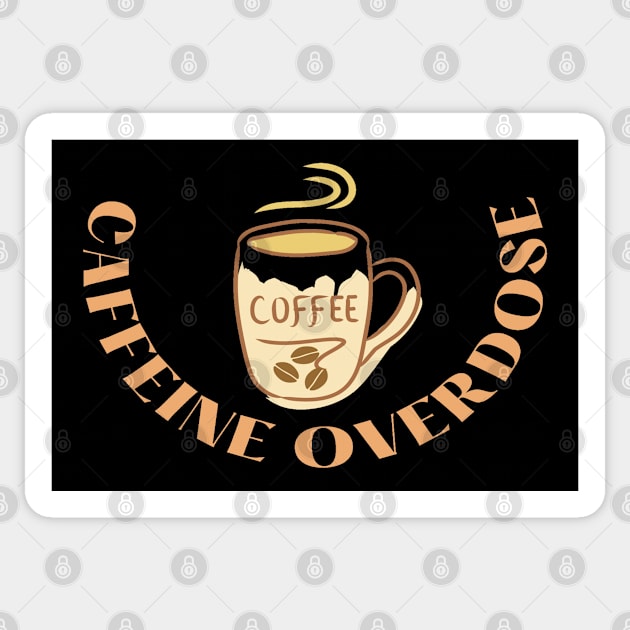 Caffeine Overdose Sticker by Funky Mama